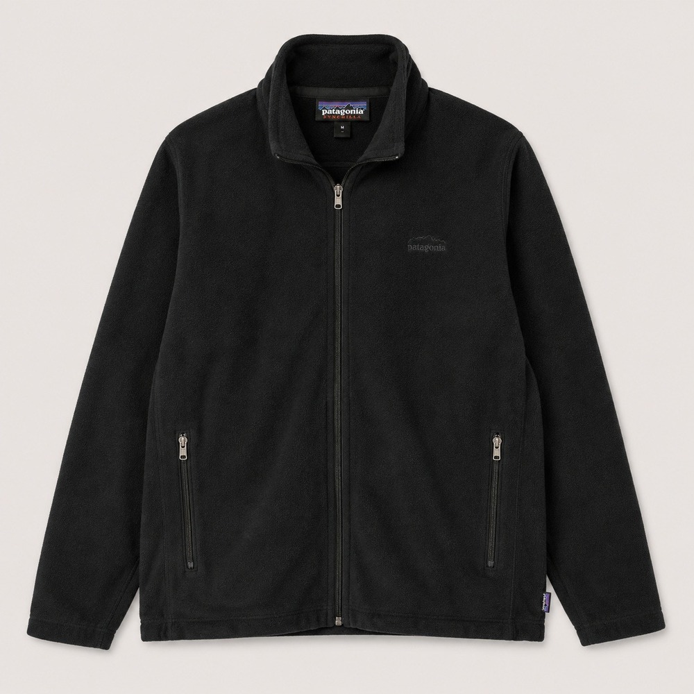 Patagonia Synchilla Mens Large Black Full Zip Fleece Morgan Stanley Jacket
